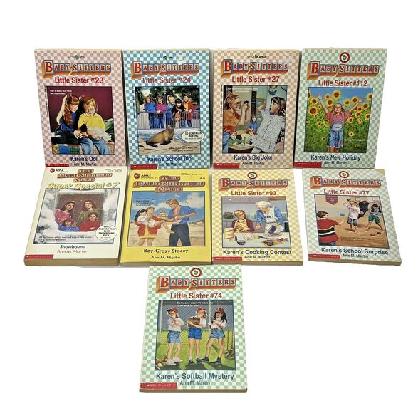 VTG Lot The Baby-Sitters Club Paperback Books 7, 8, 23, 24, 27, 74, 77, 93, 112 - Picture 1 of 11